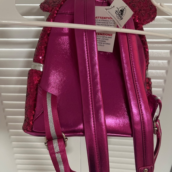 Pink sequin Disney backpack NWT loungefly - Picture 2 of 2